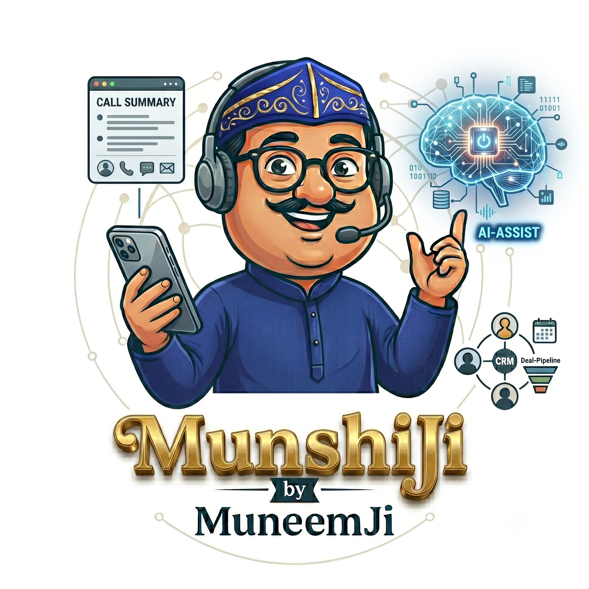 MunshiJi voice-powered CRM for sales teams logo